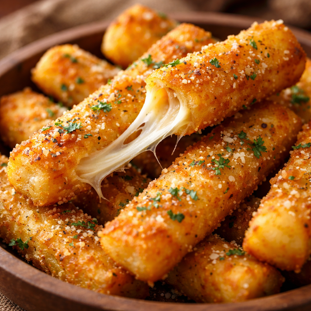 Bâtonnets de pommes de terre au fromage