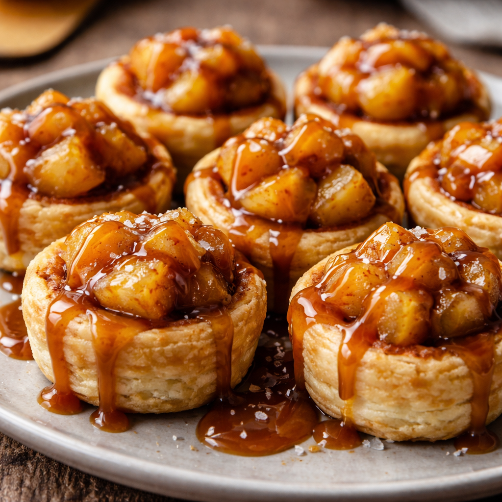 Bouchées aux pommes caramélisées