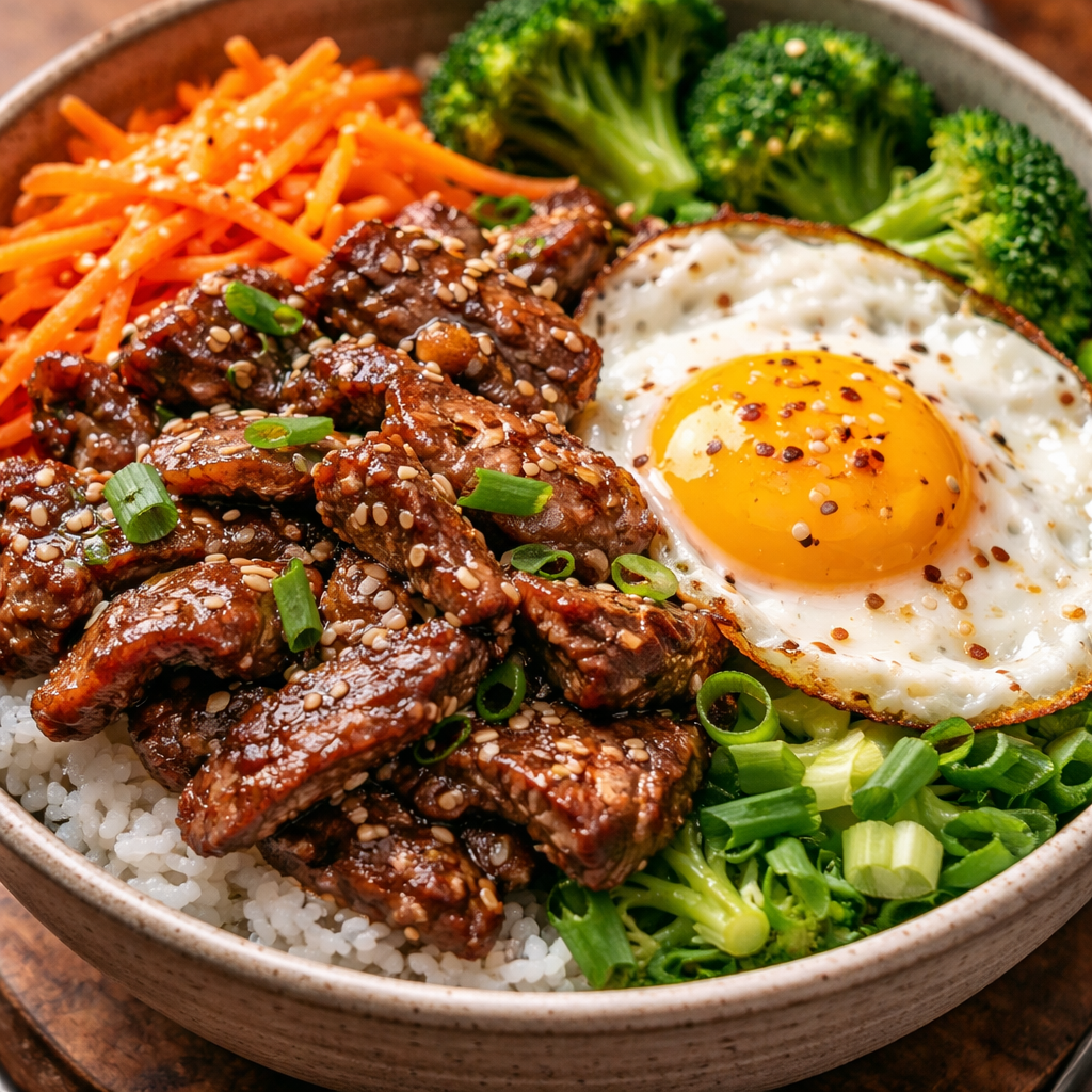 Bol de bœuf coréen haute protéine