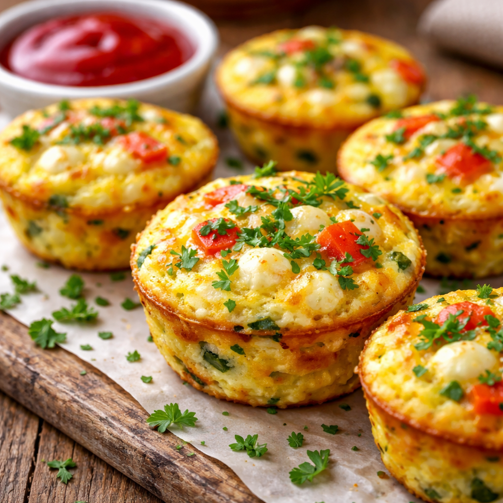 Bite-sized egg and cottage cheese snacks