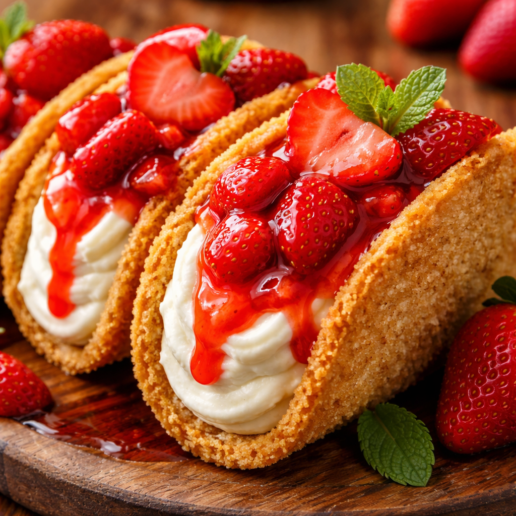 Tacos cheesecake aux fraises