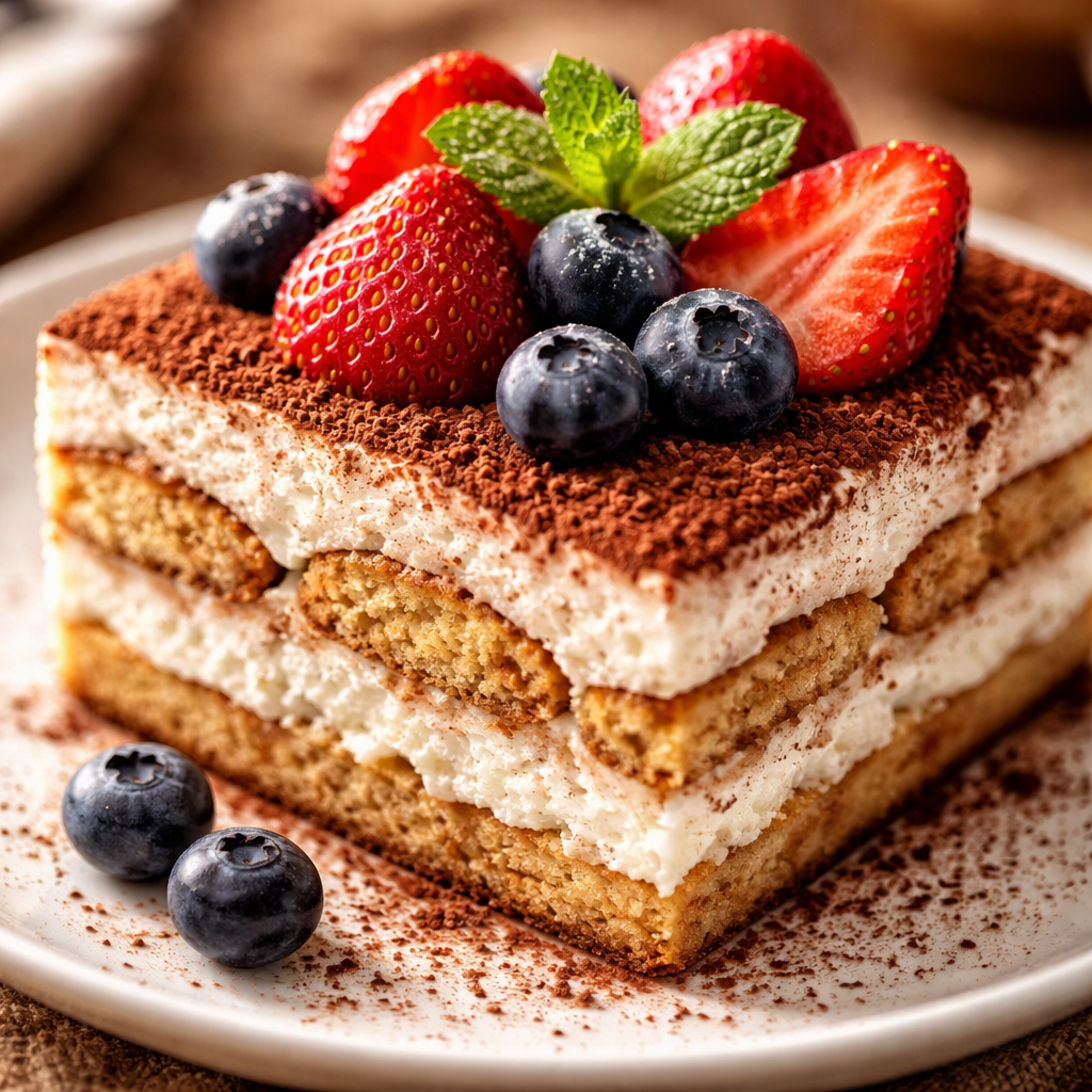 Tiramisu au fromage cottage