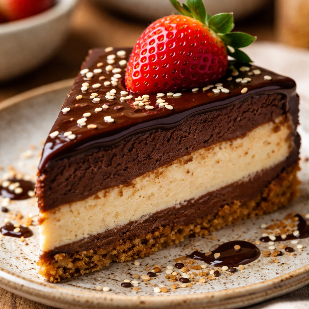 Cheesecake au chocolat et tahini