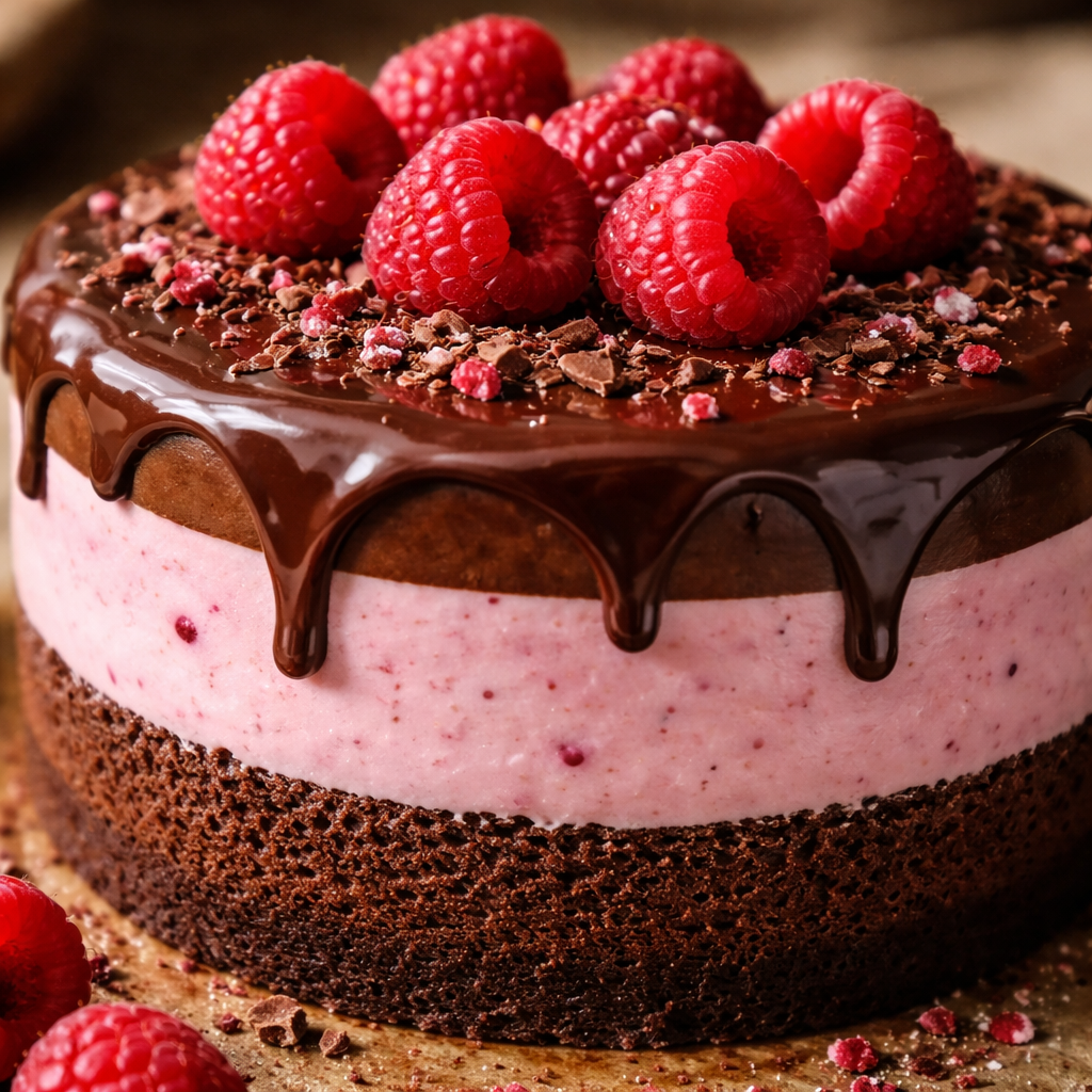 Gâteau Mousse Chocolat Framboise