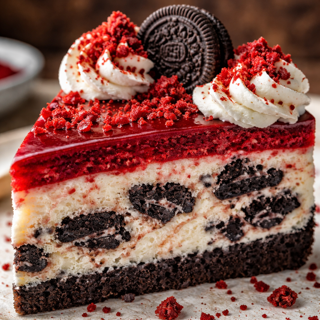 Cheesecake Red Velvet aux Oreo