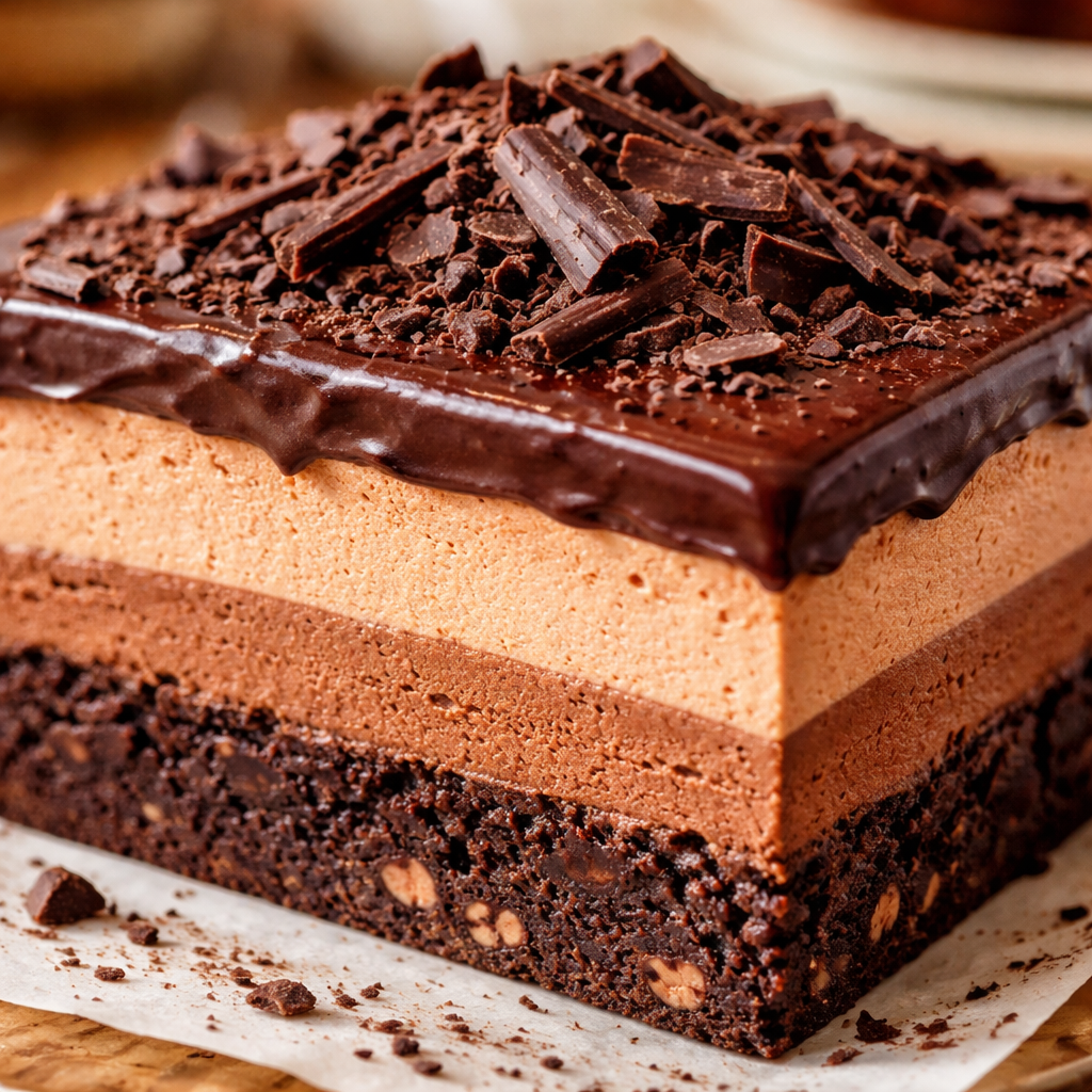 Gâteau réfrigéré aux brownies