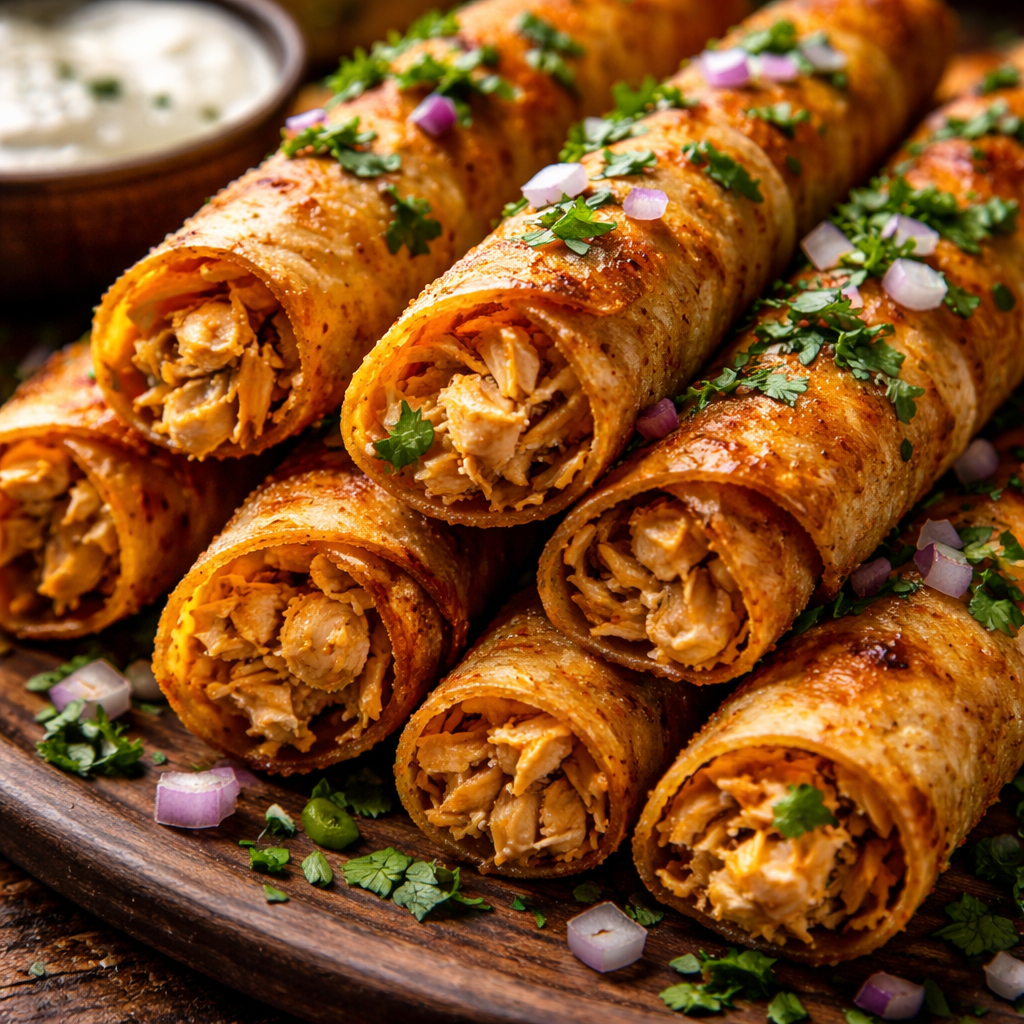 Croustillants taquitos au poulet
