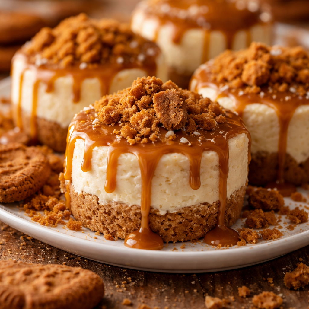 Mini cheesecakes Biscoff sans cuisson
