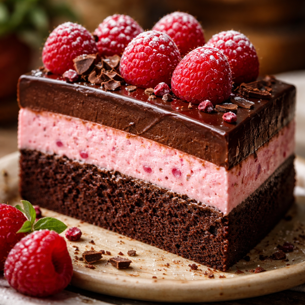 Gâteau Mousse Chocolat Framboise