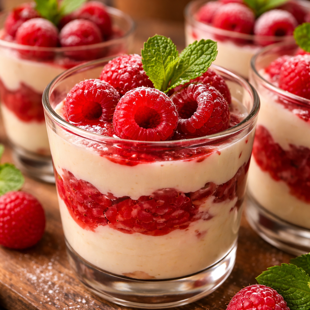Desserts in individual glasses
