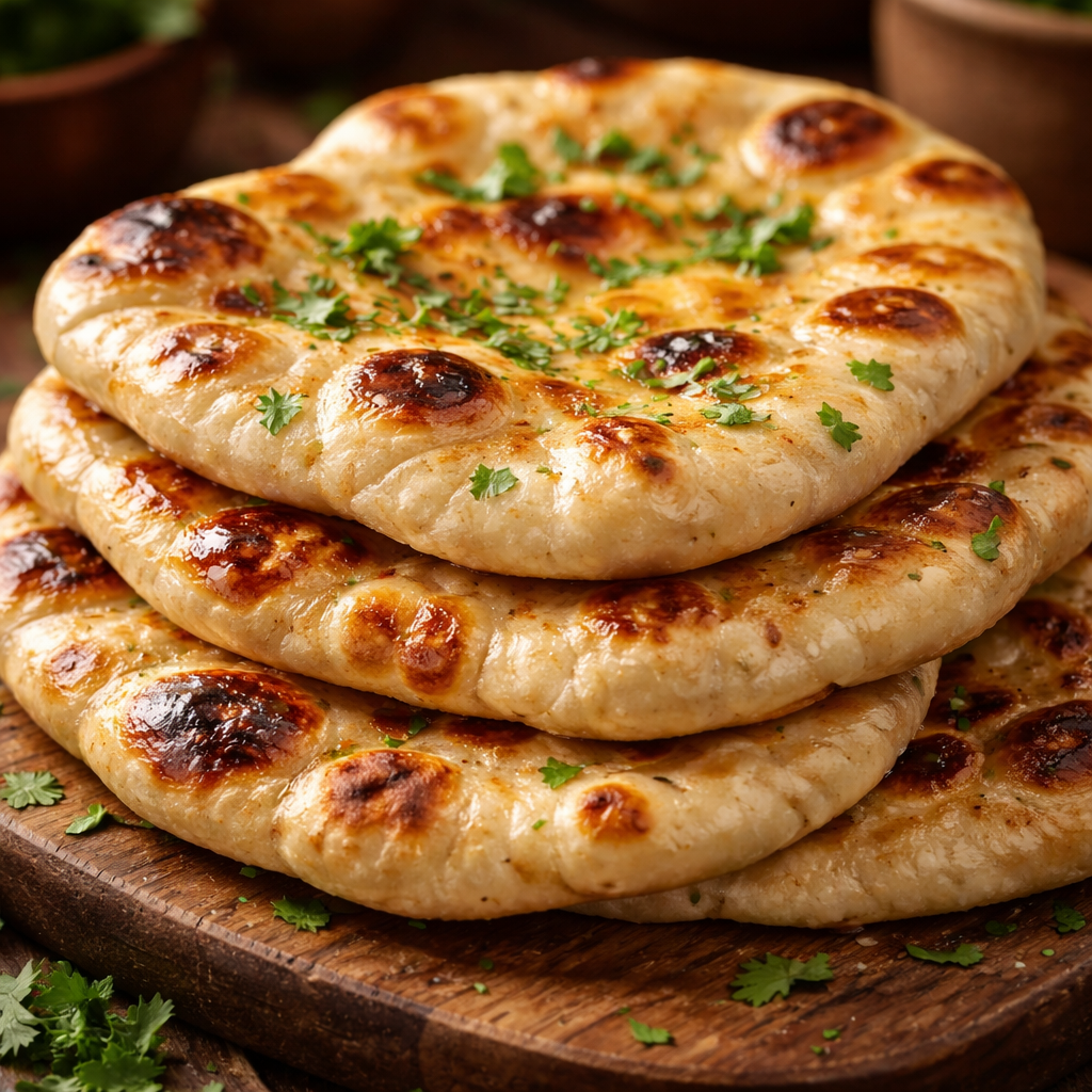 Pain Naan au Levain Jeté