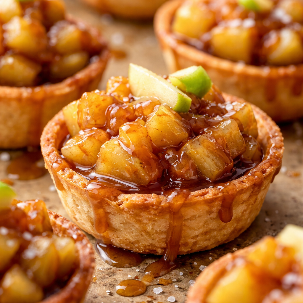 Crispy bites with caramelized apples