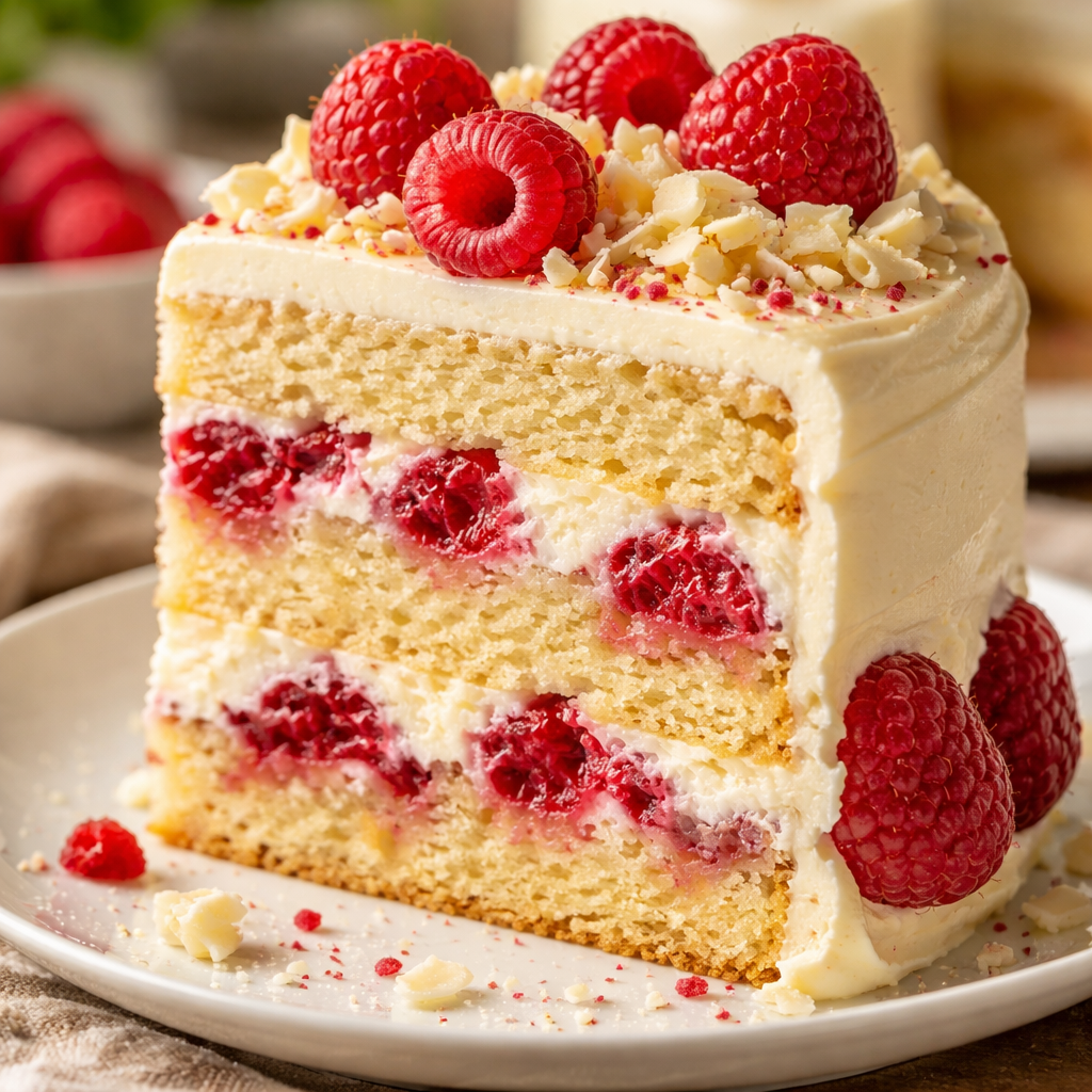Gâteau Chocolat Blanc Framboise