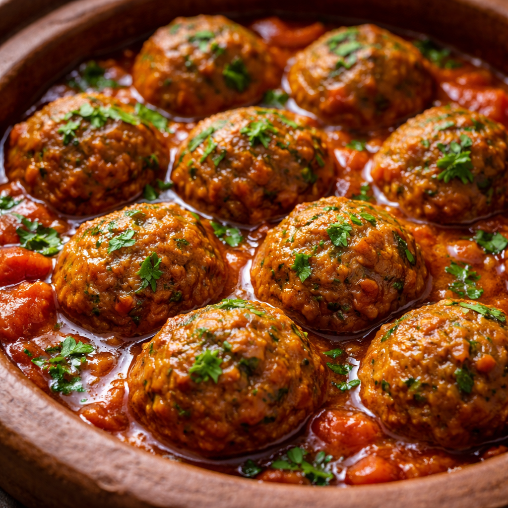 Boulettes Marocaines Traditionnelles dans une Sauce Tomate