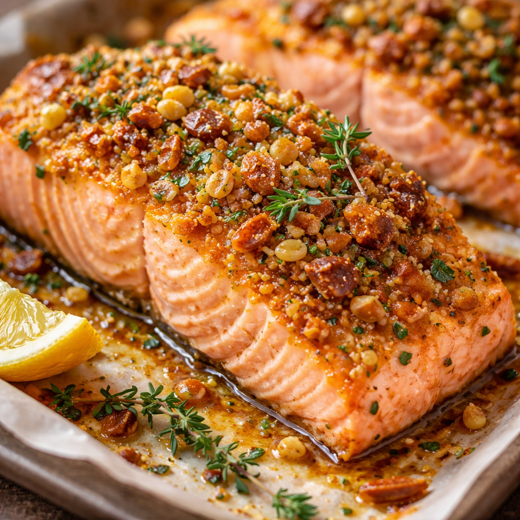 Saumon en croûte de parmesan