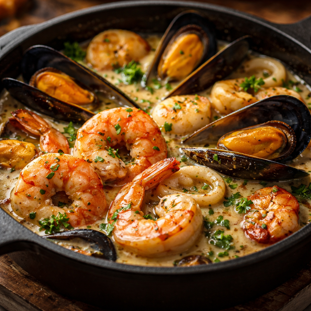 Marmite de Fruits de Mer à la Crème