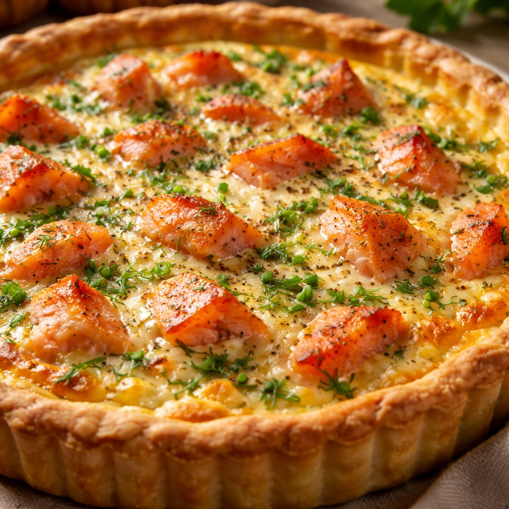 Quiche Crémeuse au Saumon Fumé