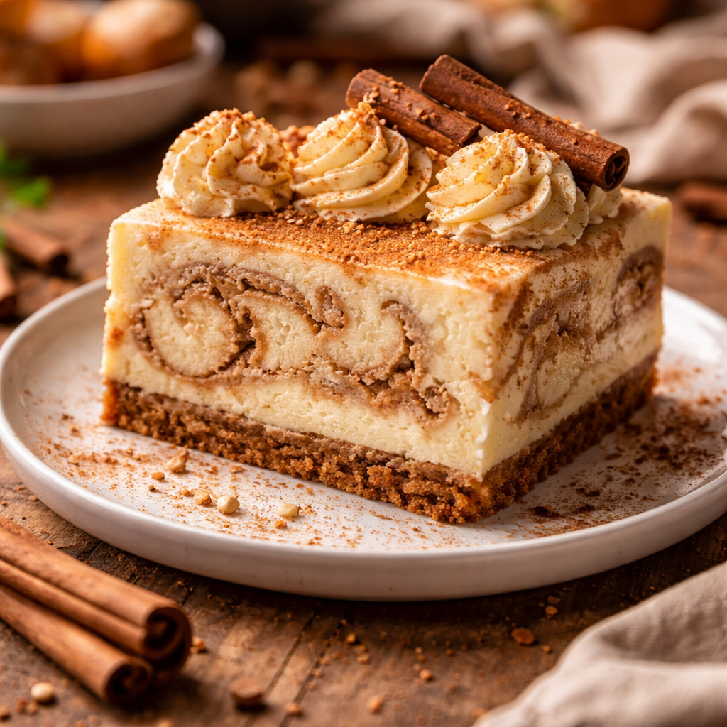 Cheesecake Roulé à la Cannelle