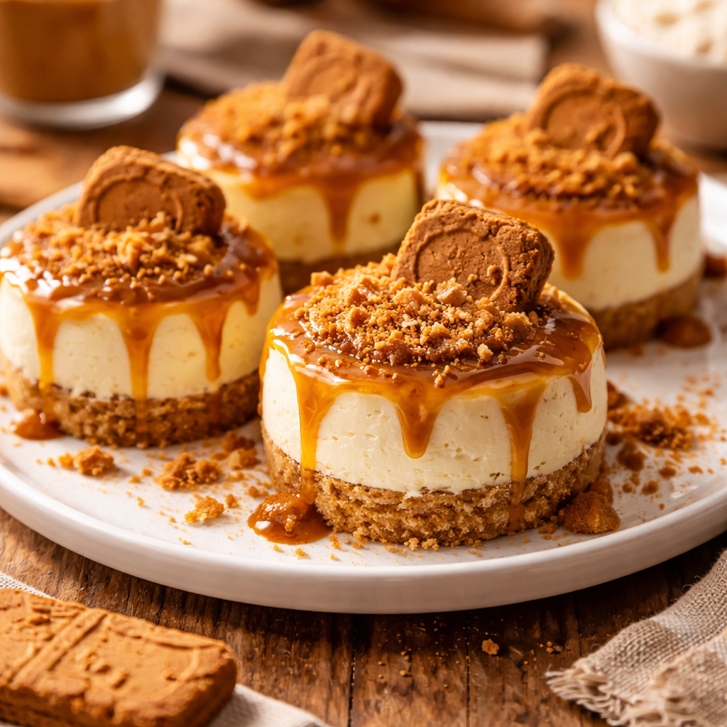 Mini cheesecakes Biscoff sans cuisson