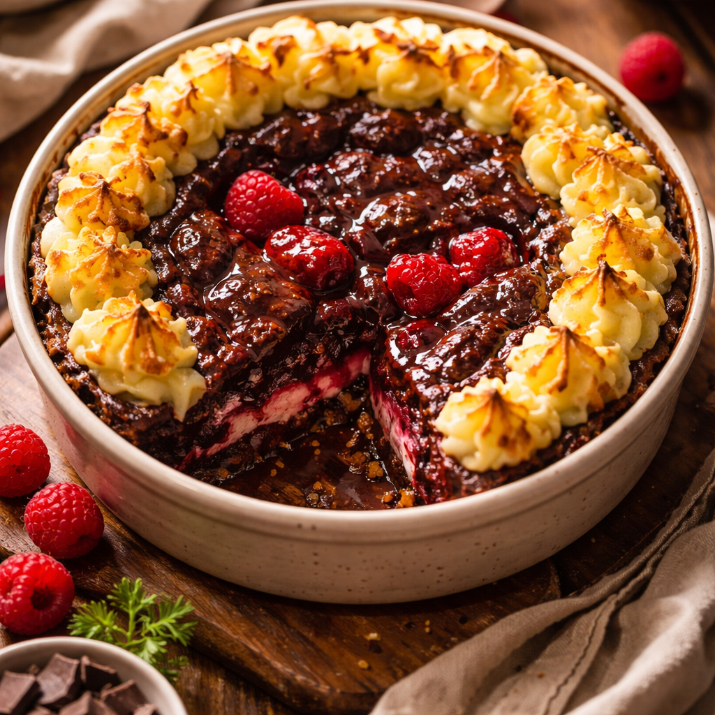Gâteau Mousse Chocolat Noir Framboise