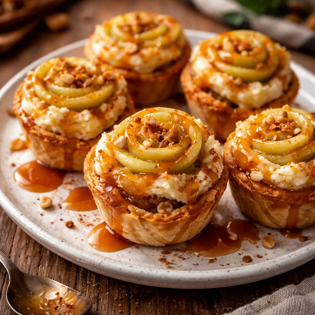 Crispy bites with caramelized apples