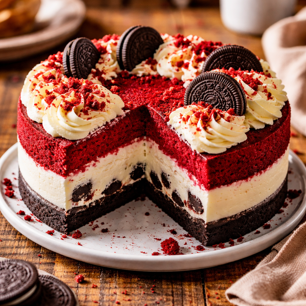Cheesecake Red Velvet aux Oreo