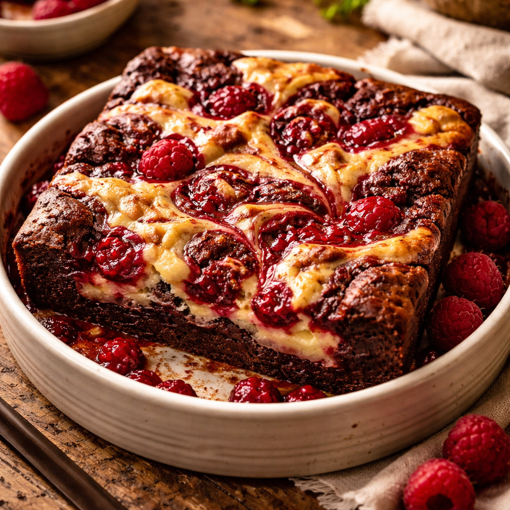 Brownies Marbrés aux Framboises