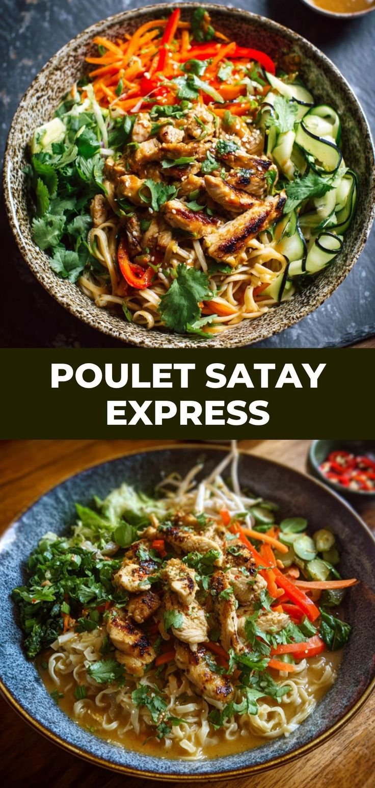 Bol de Nouilles au Poulet Satay