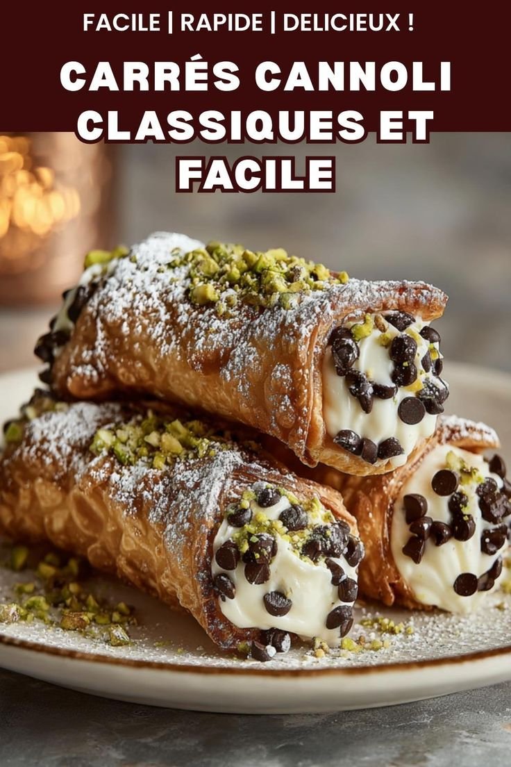 Carrés de cannoli classiques