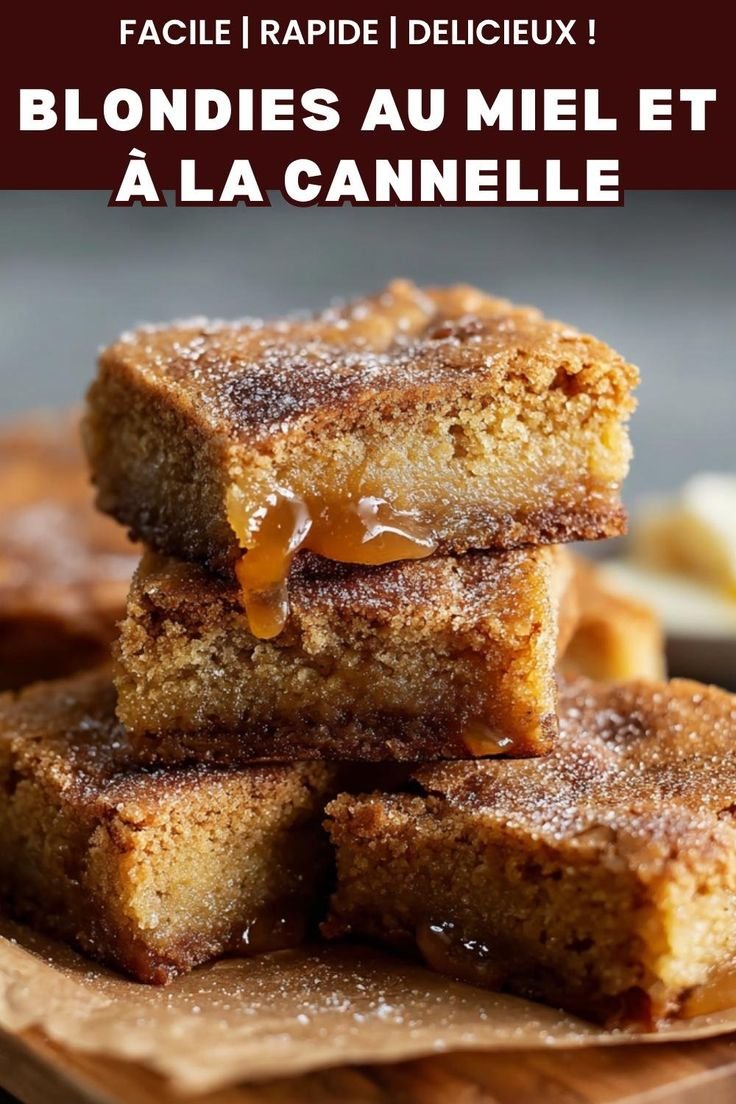 Blondies with Honey and Cinnamon