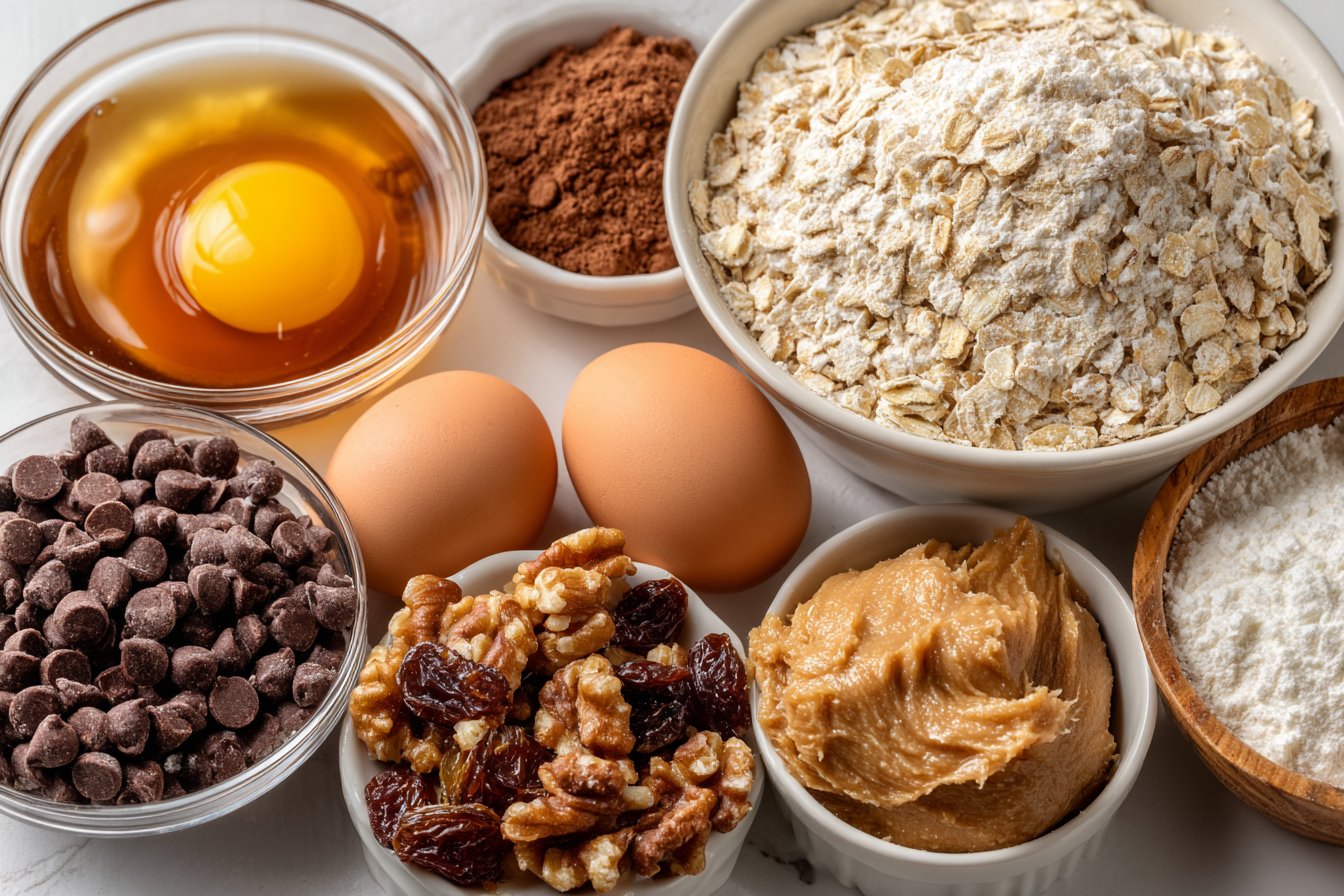 Recette de barres de flocons d'avoine aux pépites de chocolat saines