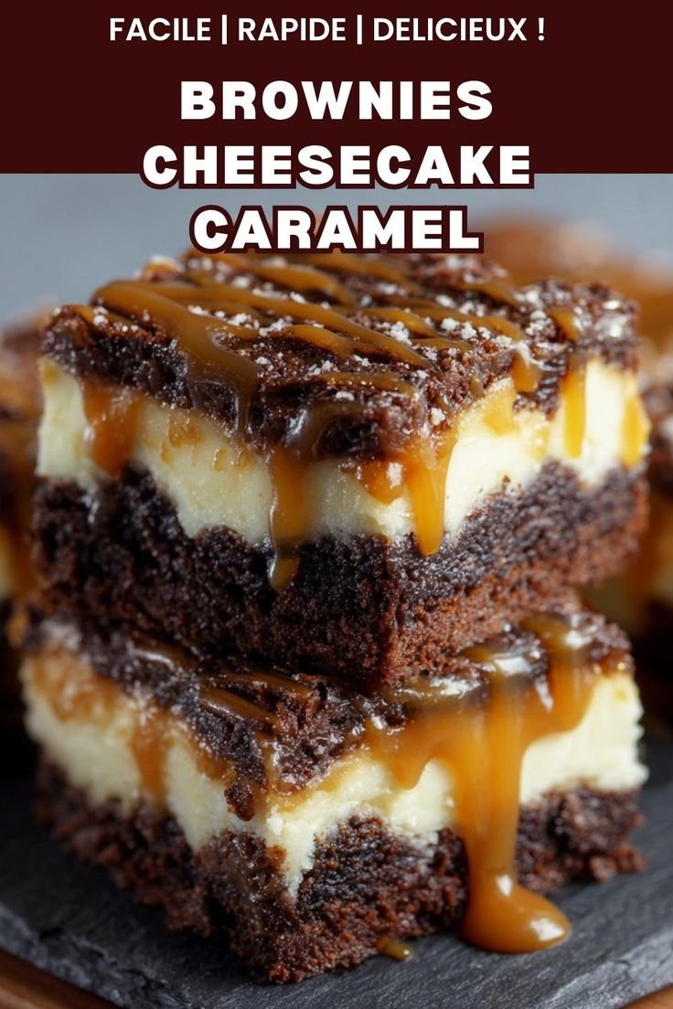 Brownies Cheesecake au Caramel