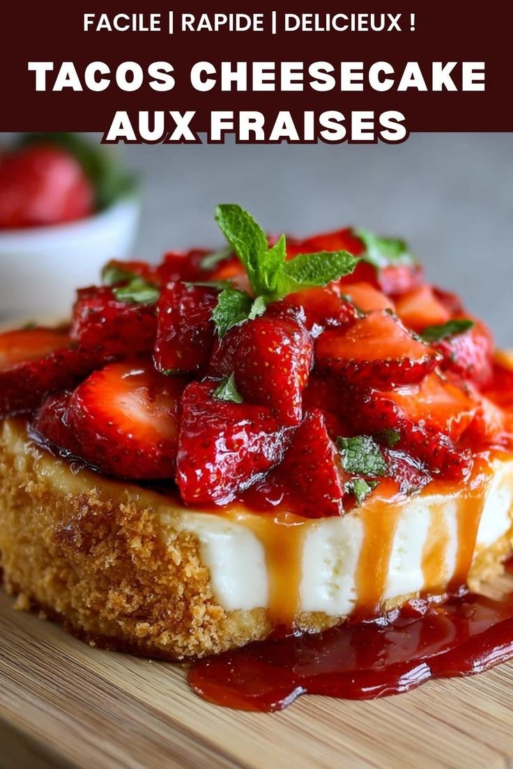 Tacos cheesecake aux fraises