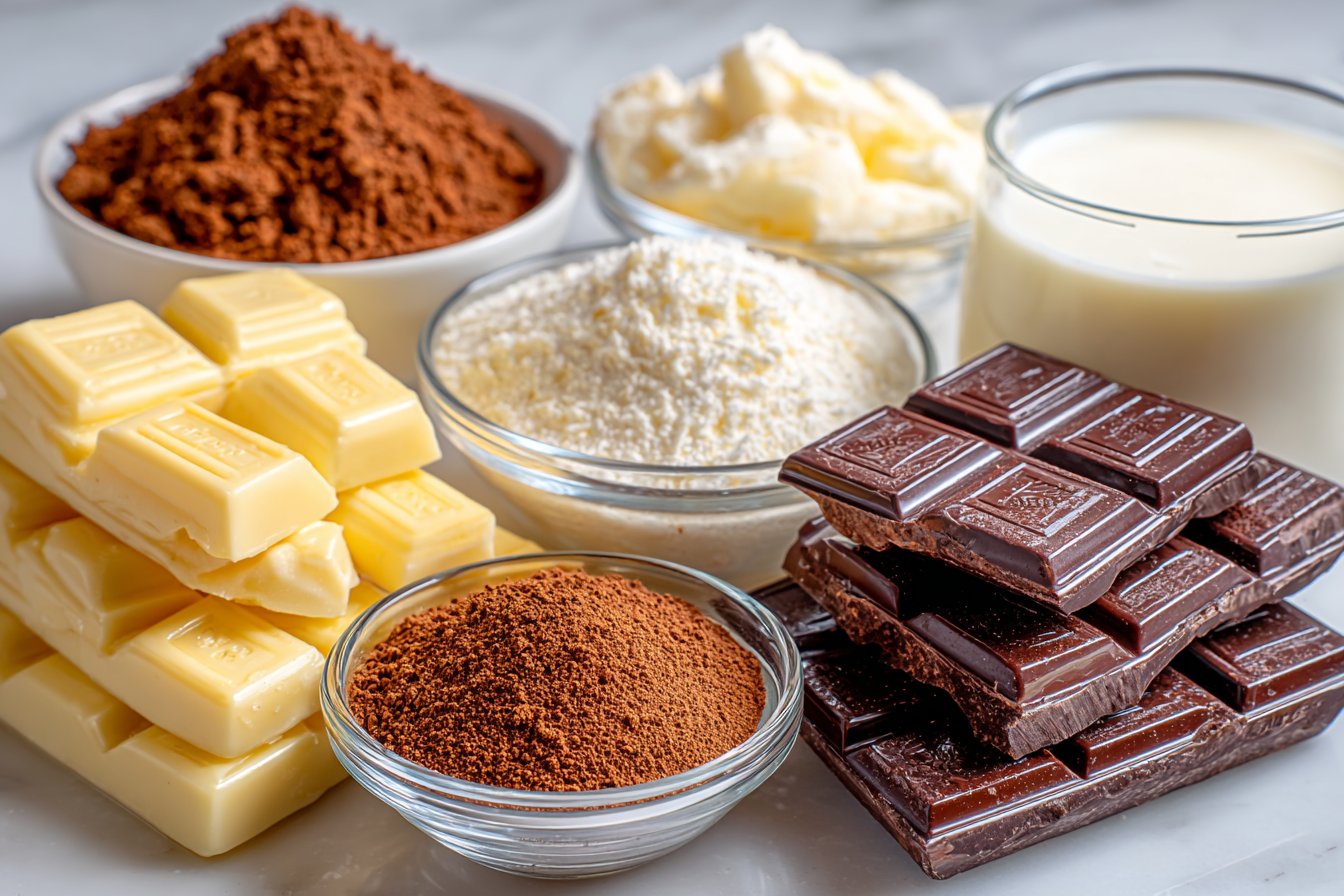 Mousse zébrée aux deux chocolats