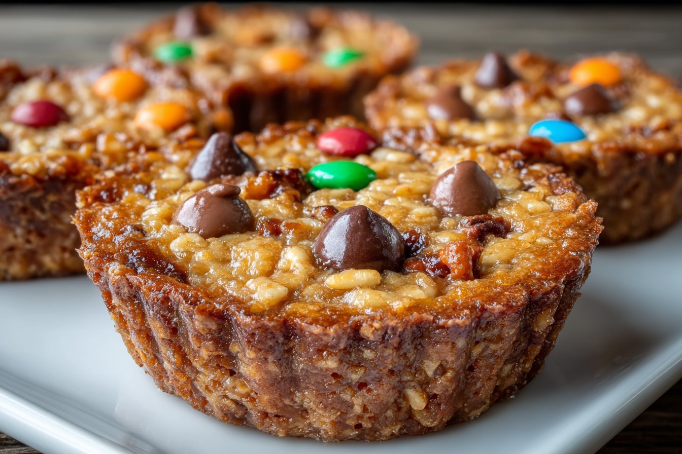 Cups de beurre de cacahuète et d’avoine sans cuisson faciles