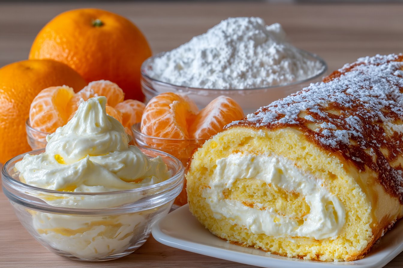 Bûche de Noël à la Vanille et Clémentine