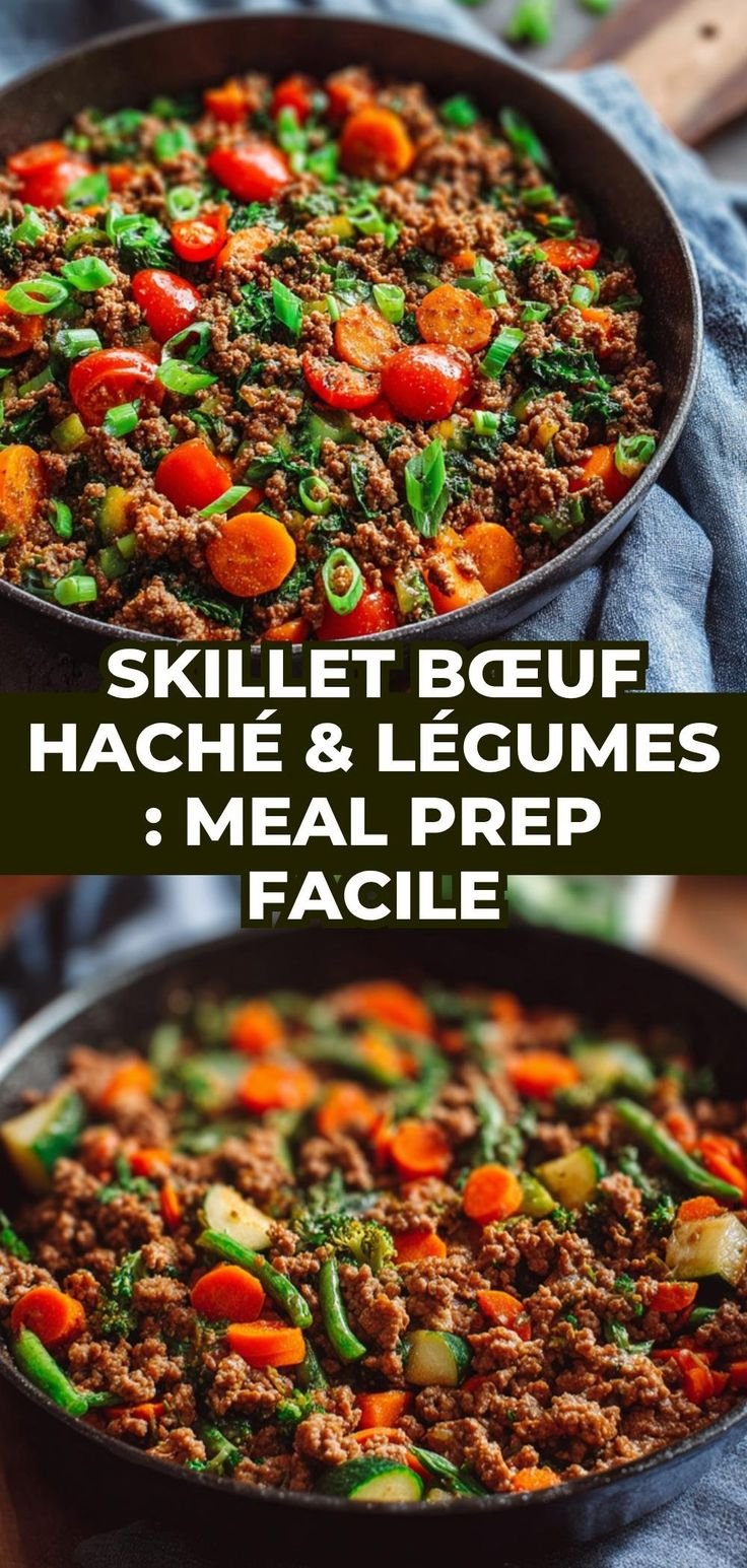 Skillet de Bœuf Haché aux Légumes