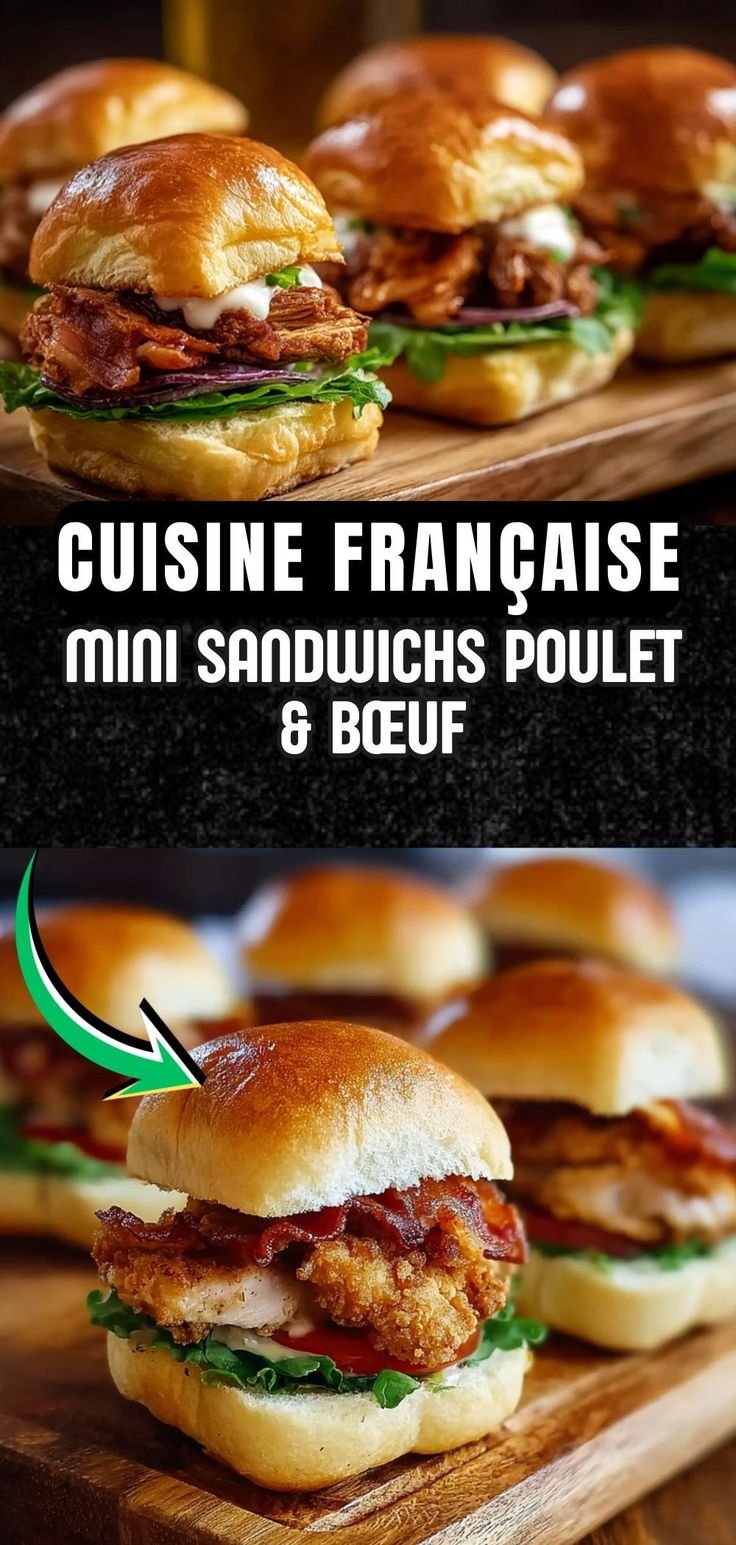 Mini Sandwiches with Chicken and Beef