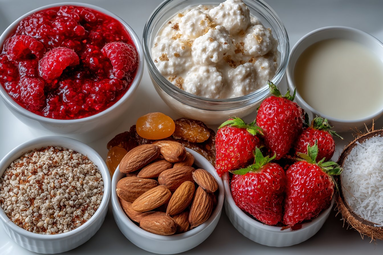 Parfait de pudding de chia à la framboise avec sauce fraîche aux framboises recette