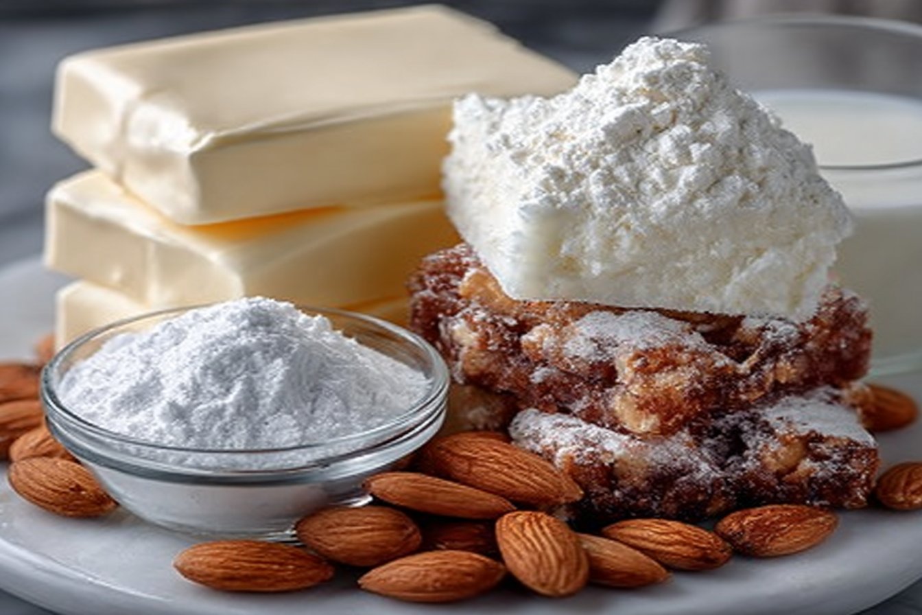 Ultra soft almond crumble squares