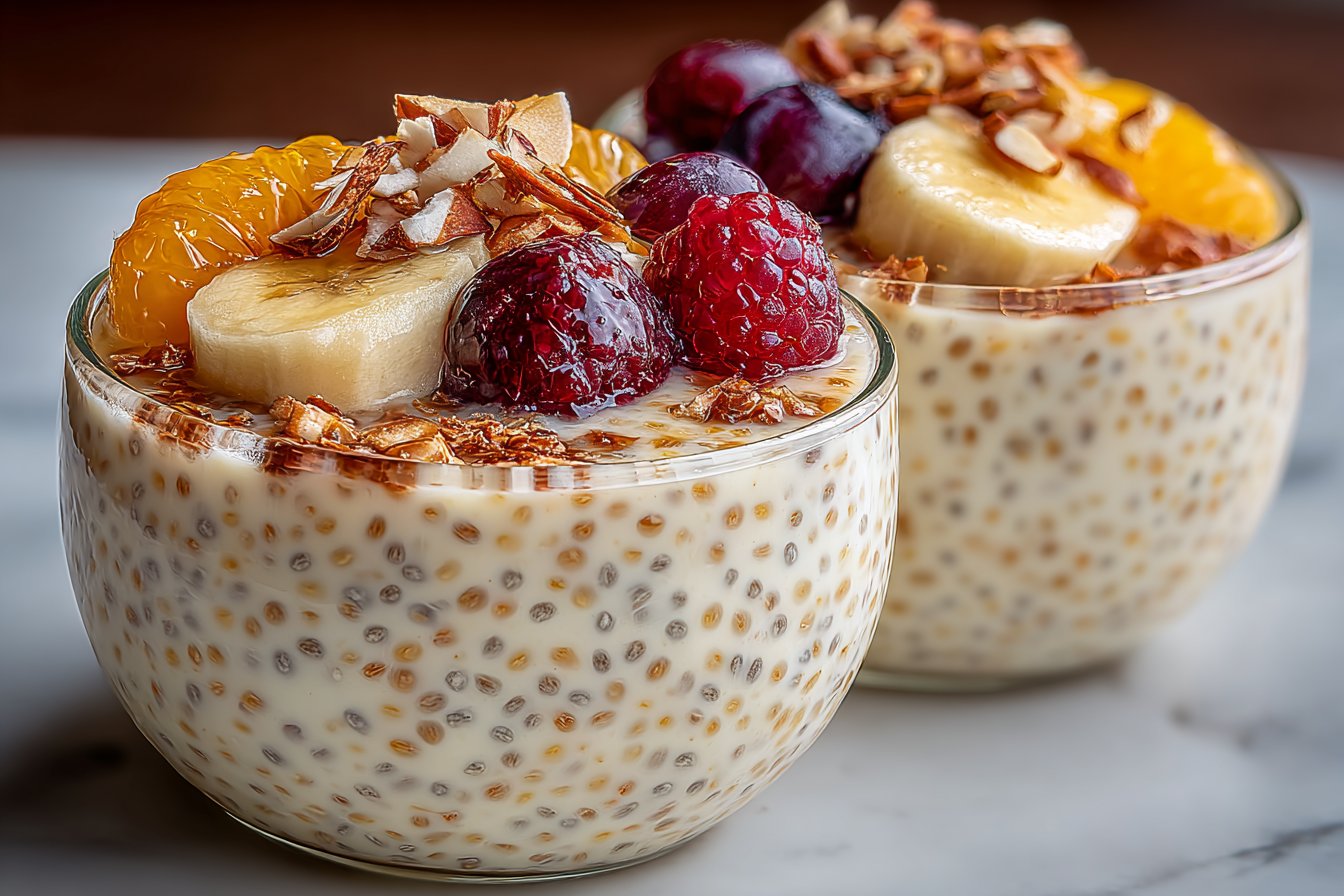 Pudding de chia à la crème de citron