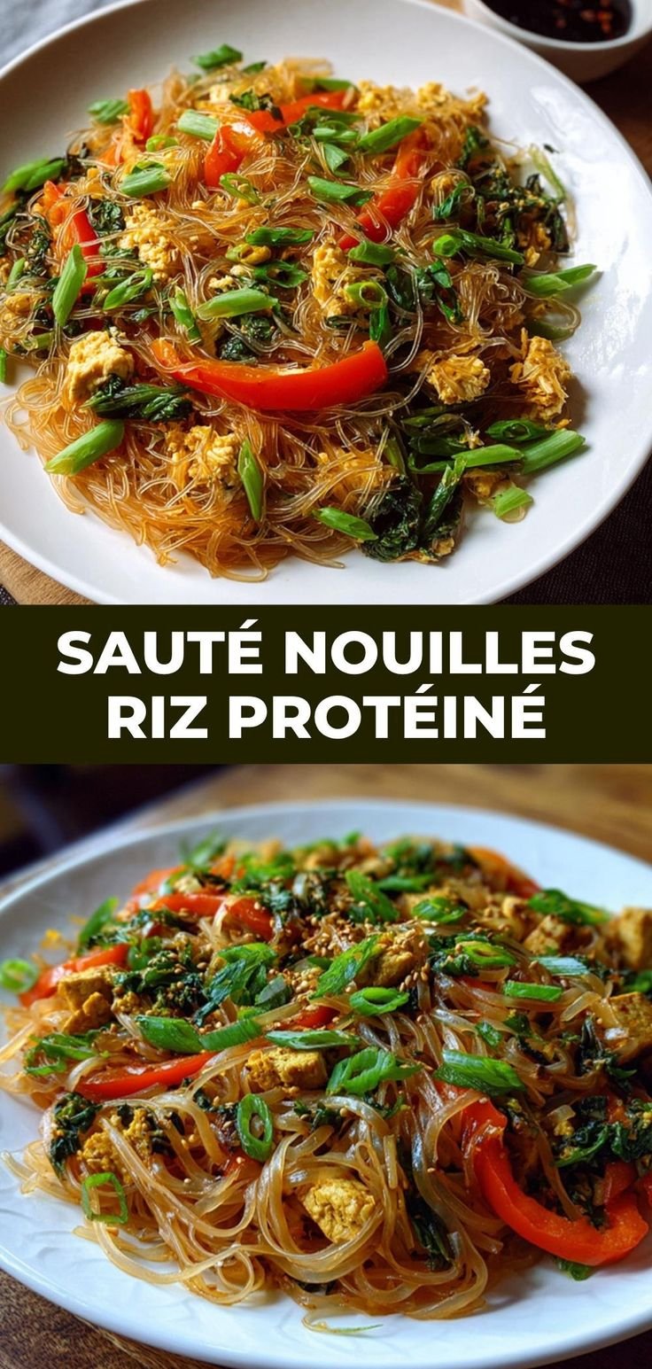 Sauté de Nouilles de Riz Haute Protéine