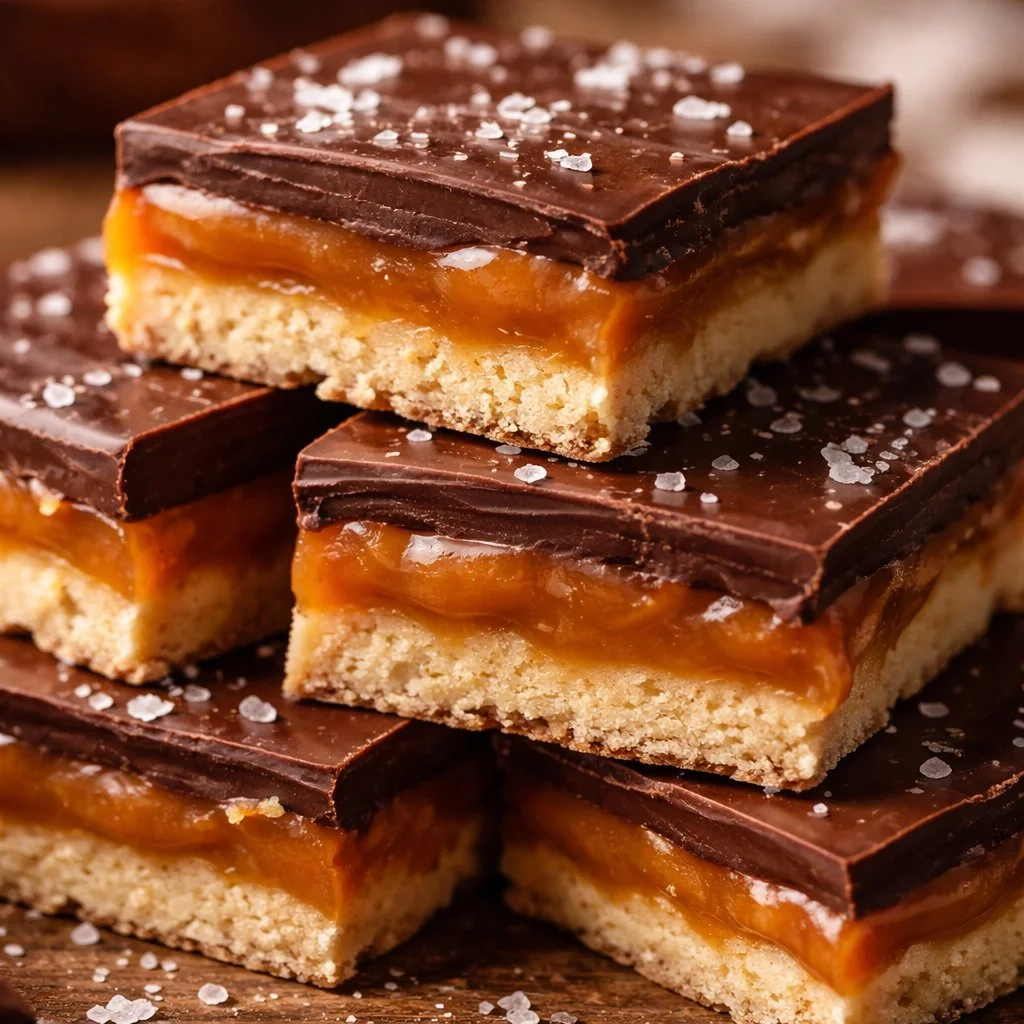 Barres au caramel et chocolat, un en-cas délicieux et irrésistible