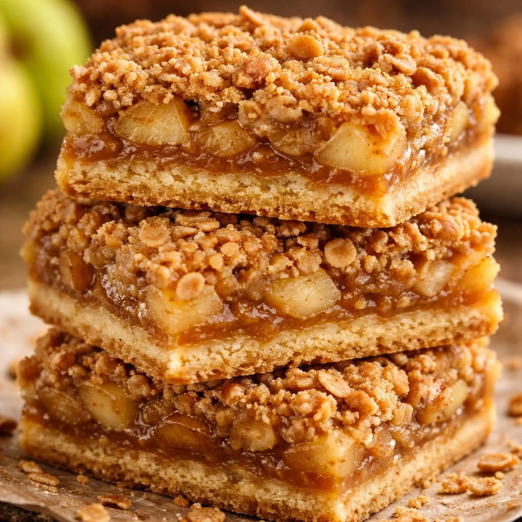 Barres Croustillantes aux Pommes, recette gourmande et croquante