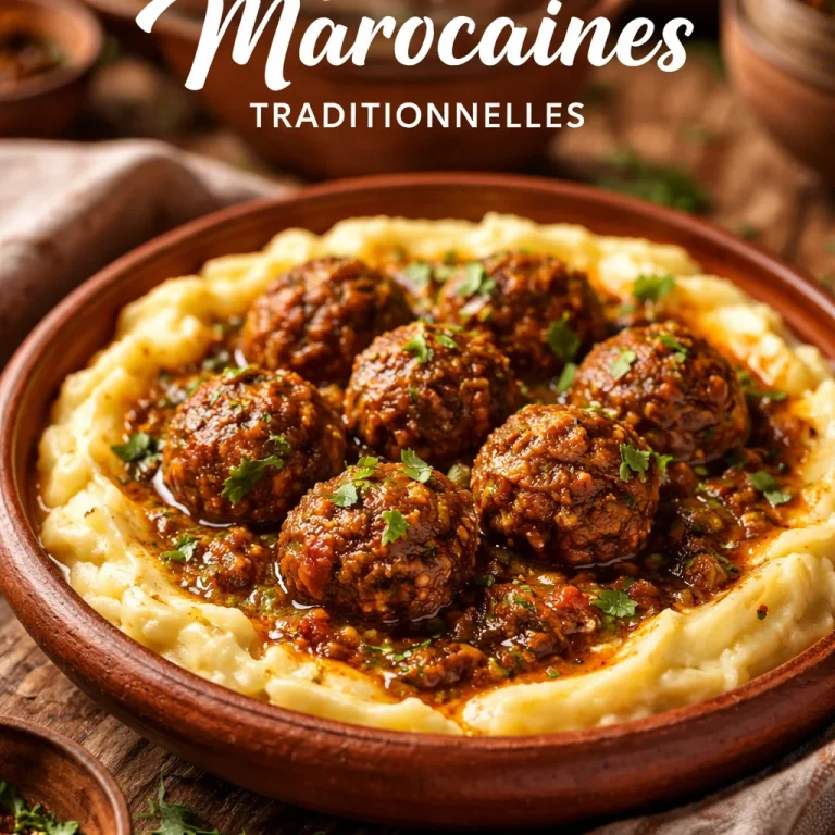 Boulettes marocaines traditionnelles dans une sauce tomate savoureuse