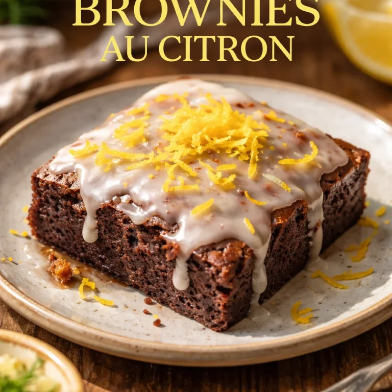 Brownies au citron moelleux et parfumés, dessert gourmand au goût frais.