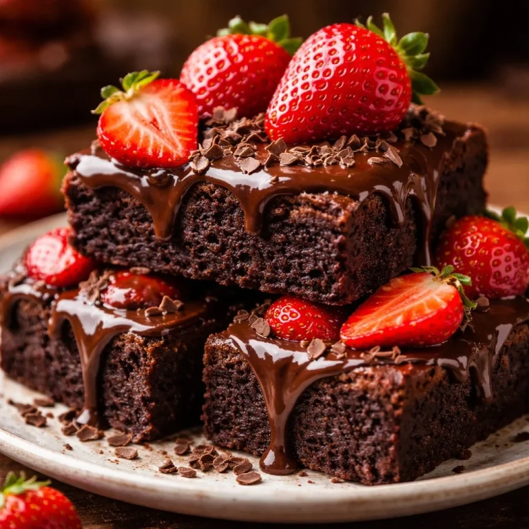 Brownies au chocolat et fraises, une recette gourmande et savoureuse