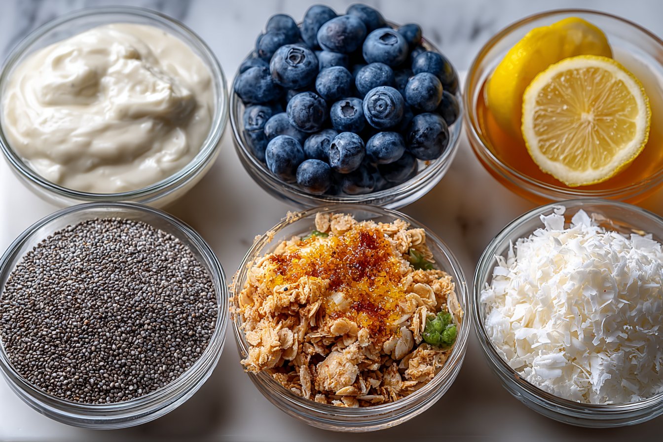 Pudding de Chia au Citron et aux Myrtilles