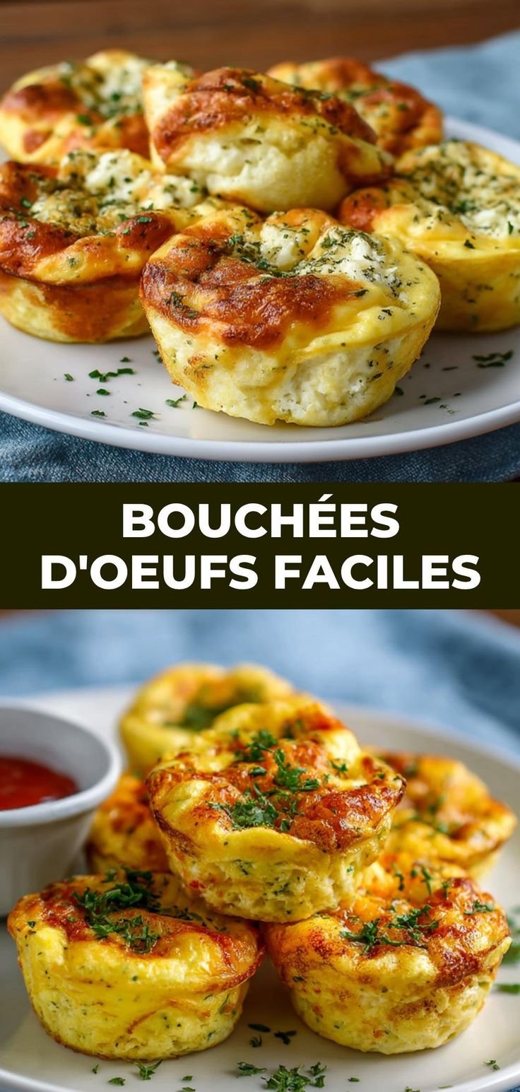 Bite-sized egg and cottage cheese snacks