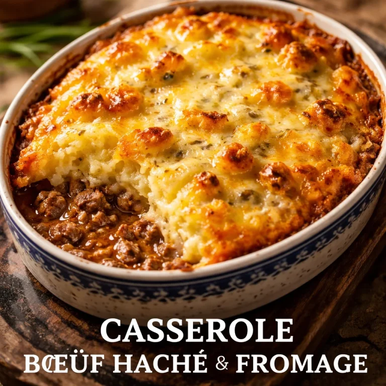 Casserole Bœuf Haché et Fromage avec légumes frais au four